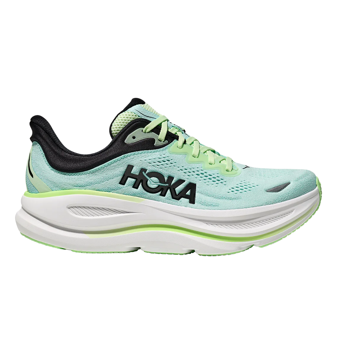 Hoka Bondi 9 Mens FOOTWEAR - Mens Neutral Cushioned LUNA MOTH / BLUE SPARK