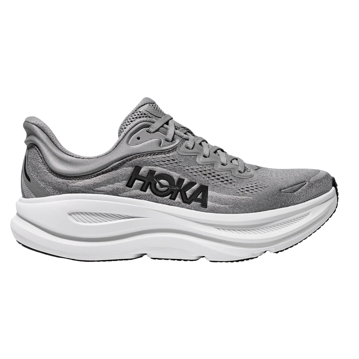 Hoka Bondi 9 Mens FOOTWEAR - Mens Neutral Cushioned GALACTIC GREY / STELLAR GREY