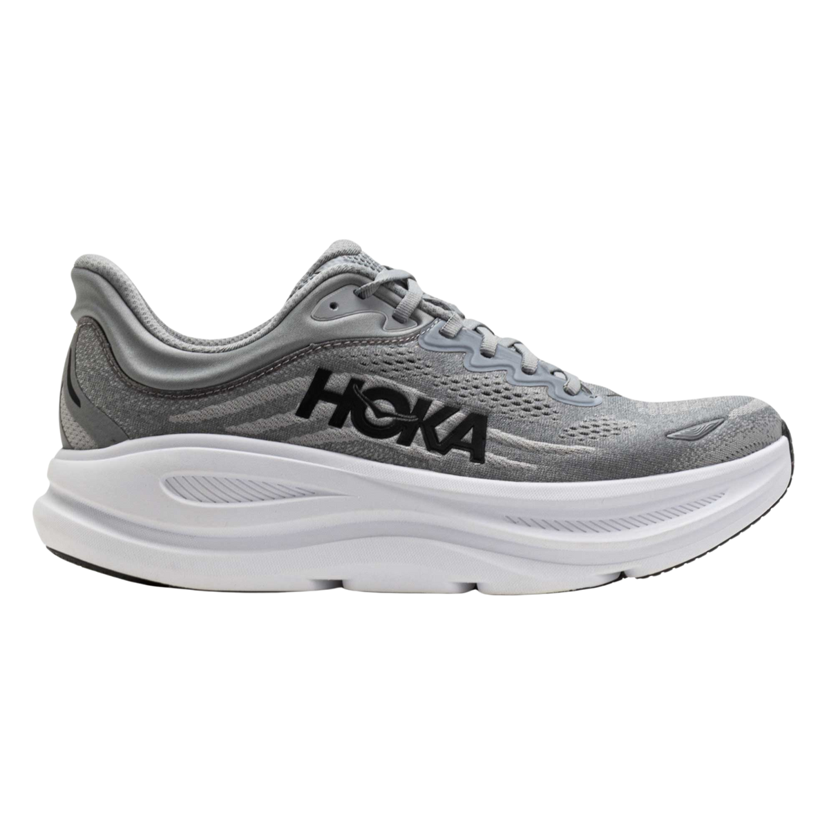 HOKA Bondi 9 Mens Wide FOOTWEAR - Mens Neutral Cushioned GALACTIC GREY / STELLAR GREY