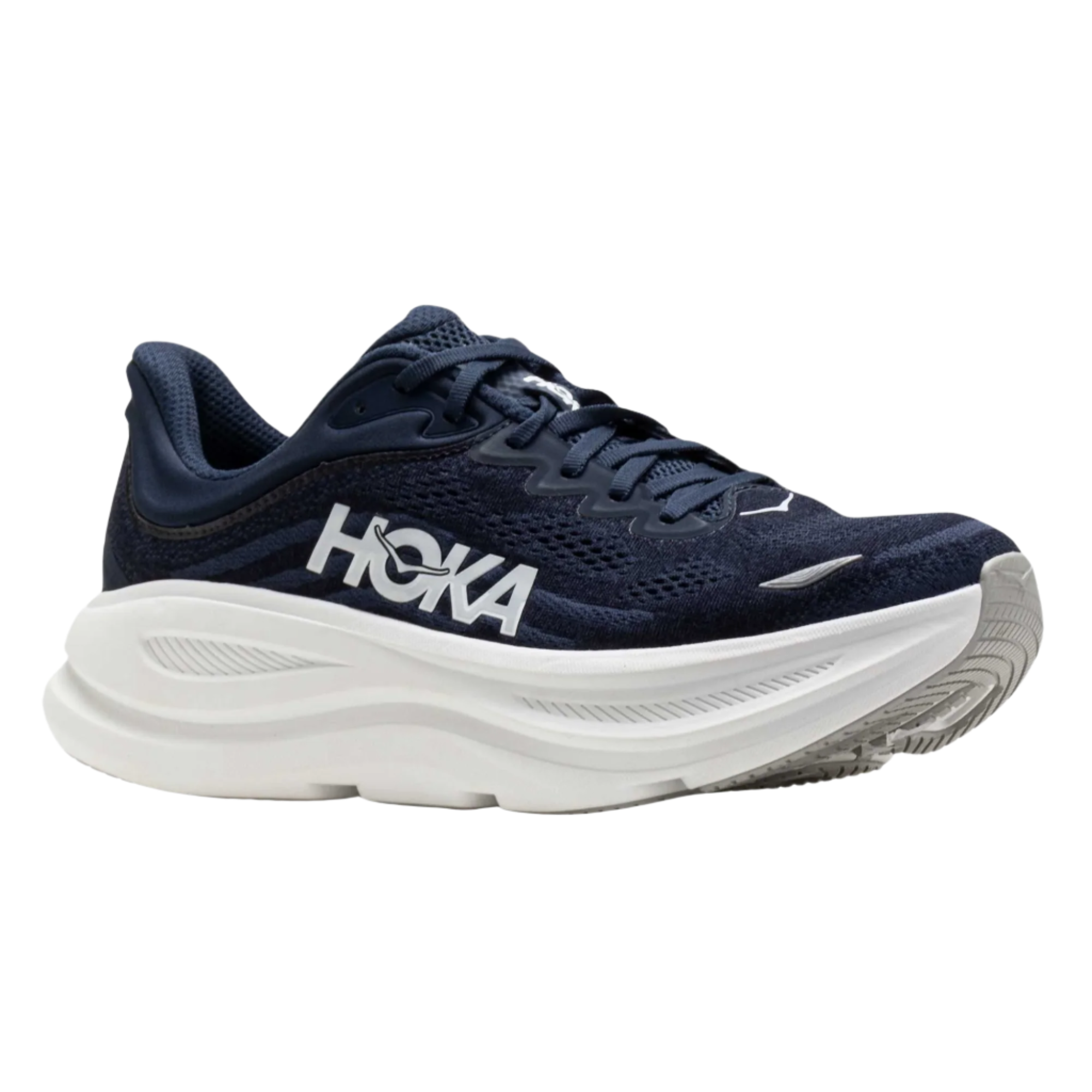 Hoka Bondi 9 Mens Wide FOOTWEAR - Mens Neutral Cushioned VARSITY NAVY / WHITE