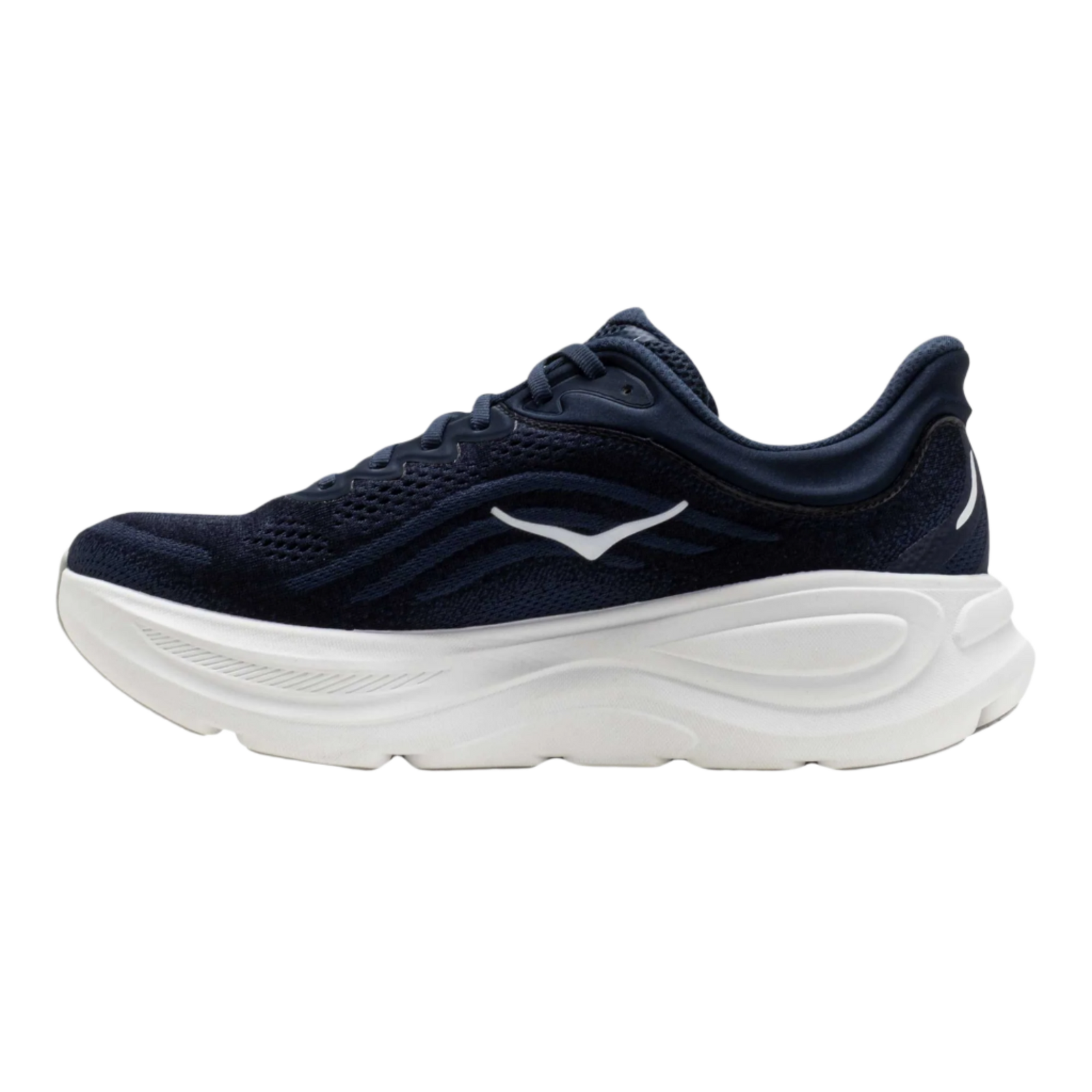 HOKA Bondi 9 Mens Wide FOOTWEAR - Mens Neutral Cushioned VARSITY NAVY / WHITE
