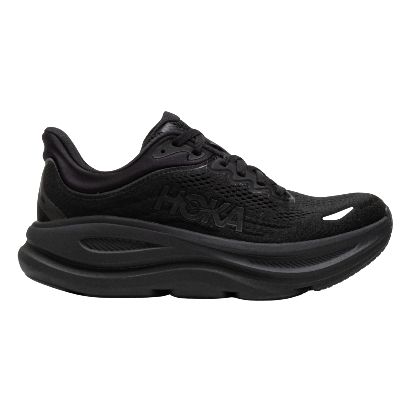 HOKA Bondi 9 Mens Wide FOOTWEAR - Mens Neutral Cushioned BLACK / BLACK