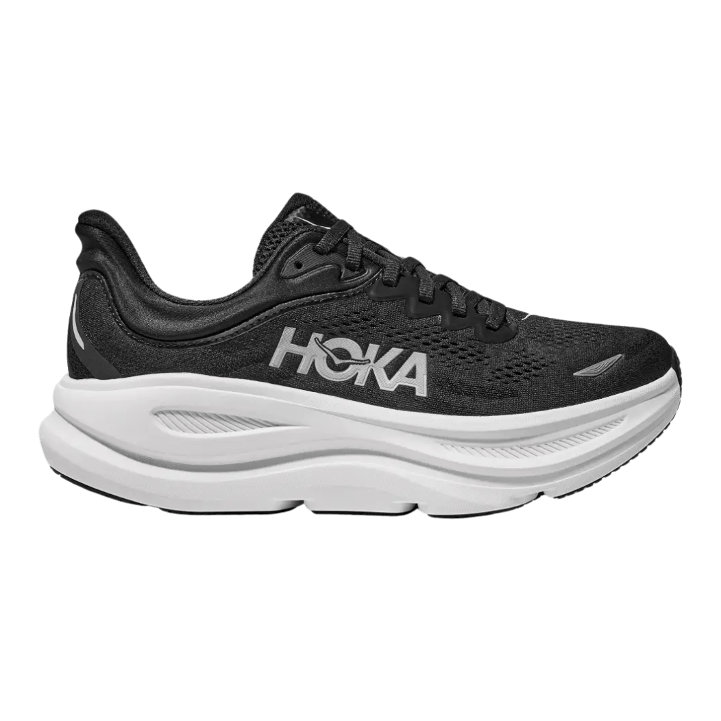 Hoka Bondi 9 Womens Wide FOOTWEAR - Womens Neutral BLACK / WHITE