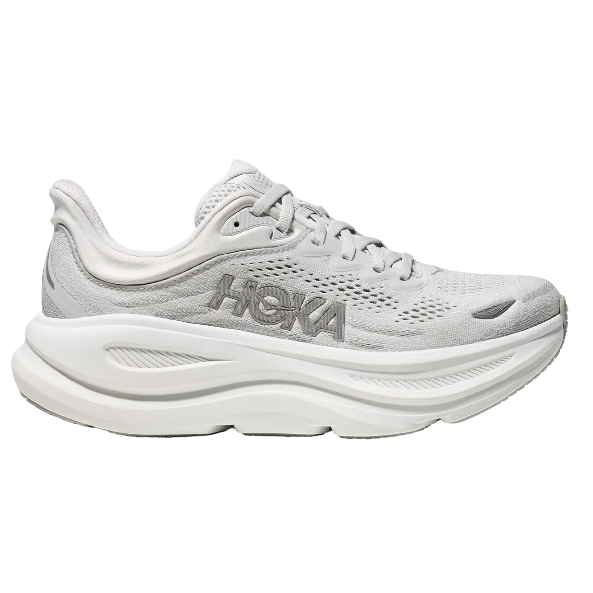 HOKA Bondi 9 Womens Wide FOOTWEAR - Womens Neutral STARDUST / SILVER