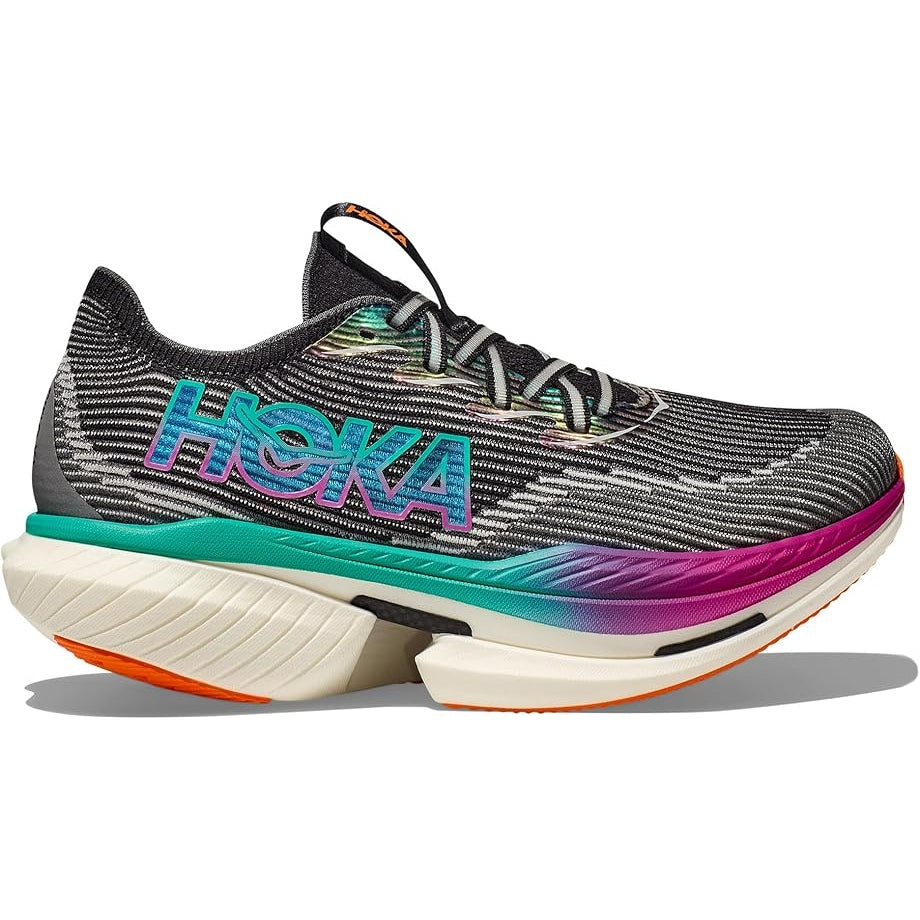 HOKA Cielo X 1 Unisex FOOTWEAR - Unisex Carbon Plate BLACK/ELECTRIC AQUA