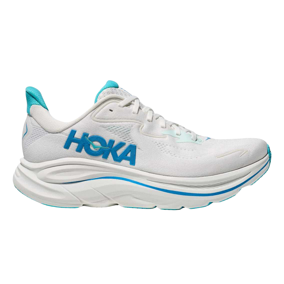 HOKA Clifton 10 Mens FOOTWEAR - Mens Neutral WHITE/SKY BLUE