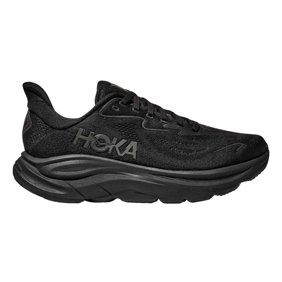 HOKA Clifton 10 Wide Mens FOOTWEAR - Mens Neutral BLACK/BLACK
