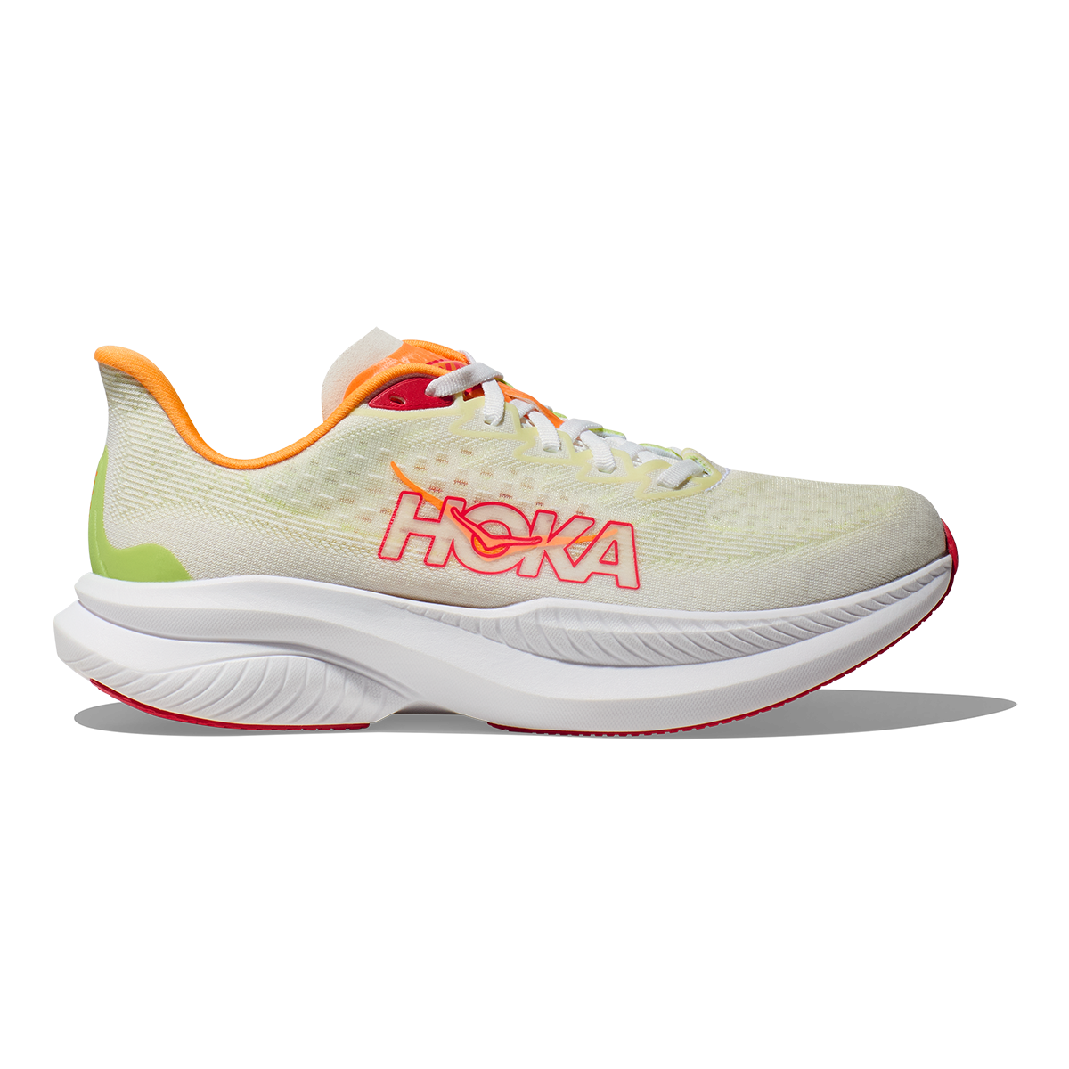 HOKA Mach 6 Womens FOOTWEAR - Womens Lightweight White / Lettuce