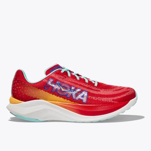 HOKA Mach X Mens FOOTWEAR - Mens Carbon Plate CERISE/CLOUDLESS