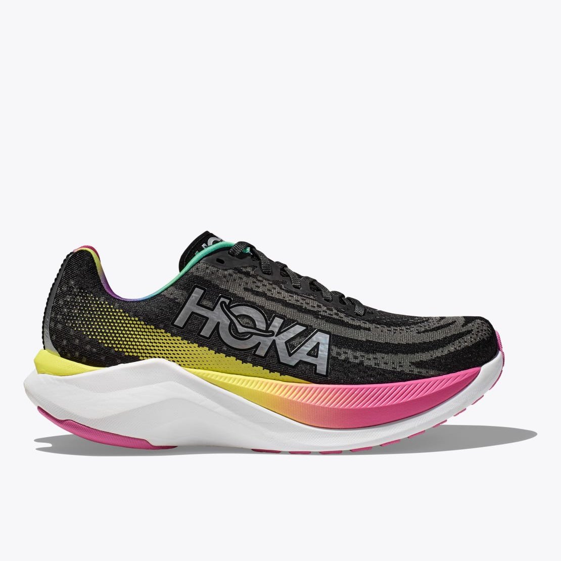 HOKA Mach X Mens FOOTWEAR - Mens Carbon Plate BLACK/SILVER