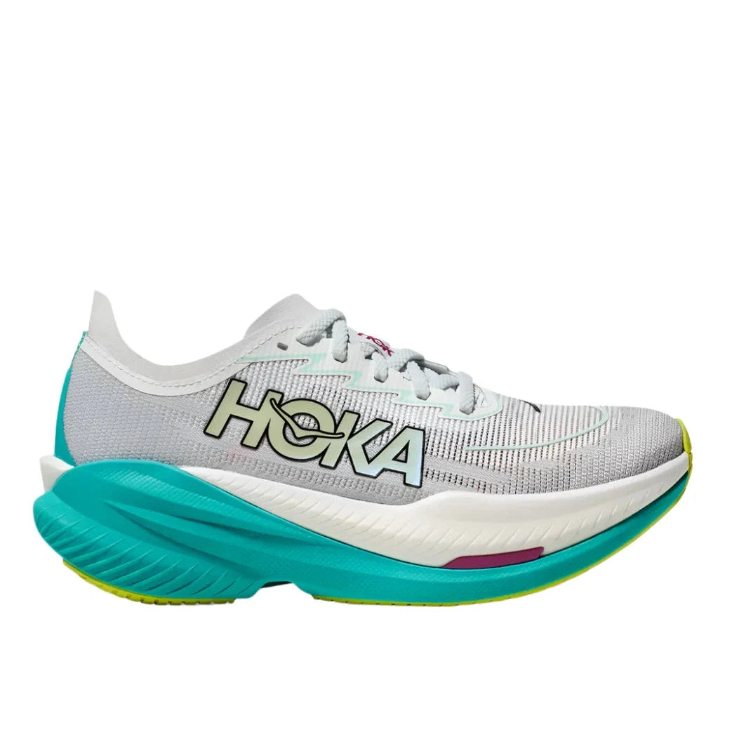 HOKA Mach X2 Womens FOOTWEAR - Womens Lightweight FROST / ELECTRIC AQUA