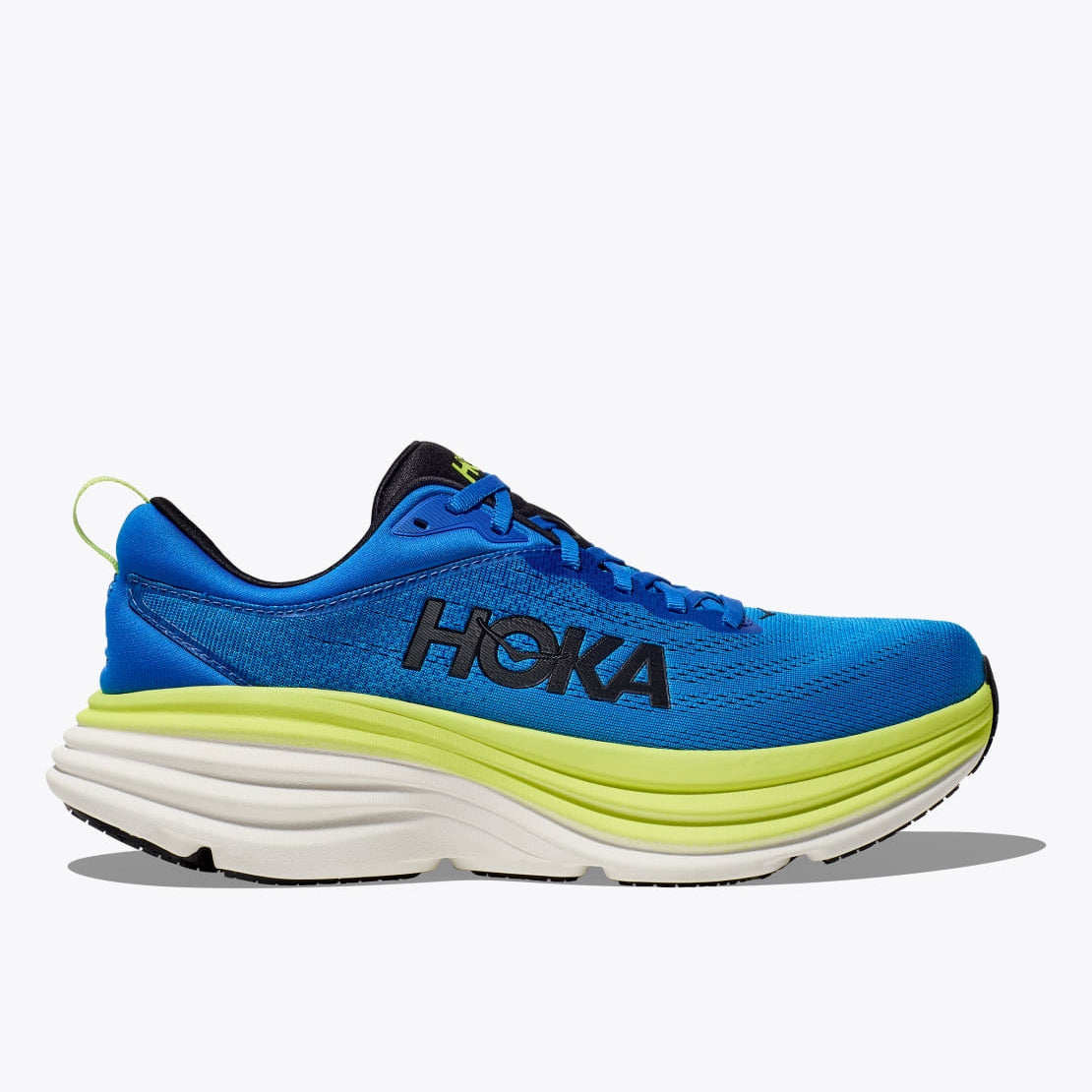 Hoka One One Bondi 8 Mens FOOTWEAR - Mens Neutral Cushioned ELECTRIC COBALT/LETTUCE