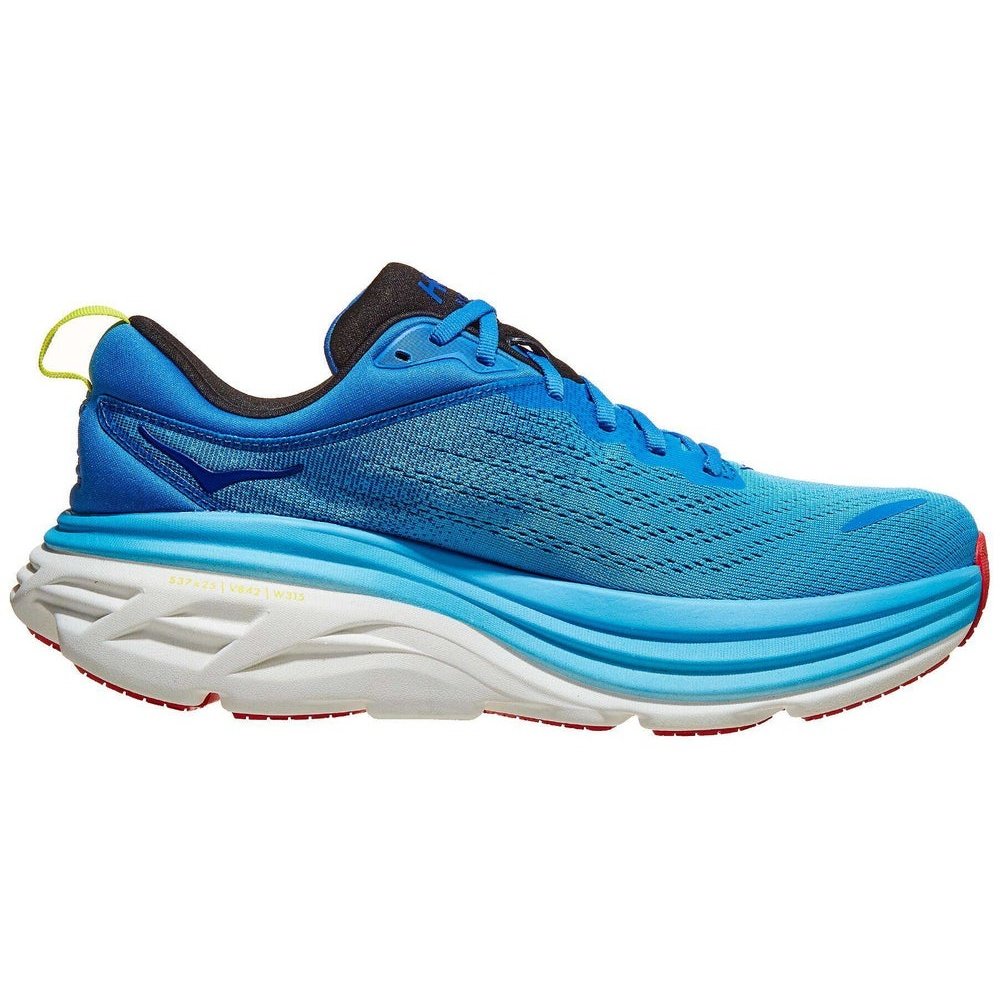 Hoka One One Bondi 8 Wide Mens FOOTWEAR - Mens Neutral Cushioned VIRTUAL BLUE/SWIM DAY