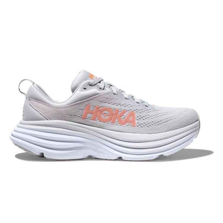 Hoka One One Bondi 8 Womens FOOTWEAR - Womens Neutral Cushioned LUNAR ROCK/NIMBUS CLOUD