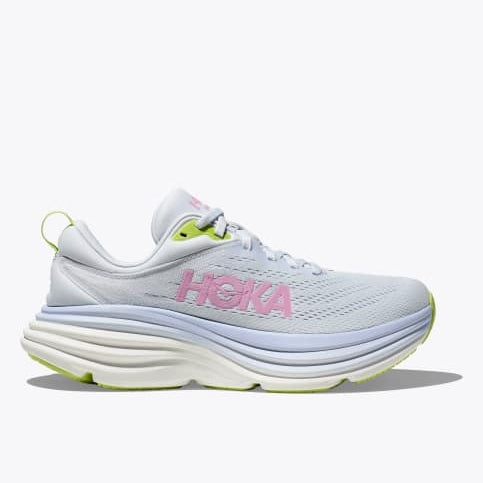 Hoka One One Bondi 8 Womens FOOTWEAR - Womens Neutral Cushioned SEA ICE/PINK TWILIGHT