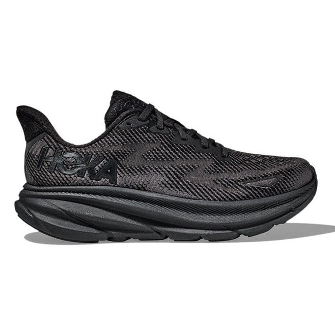 Hoka One One Clifton 9 Womens FOOTWEAR - Womens Neutral Cushioned BLACK/BLACK