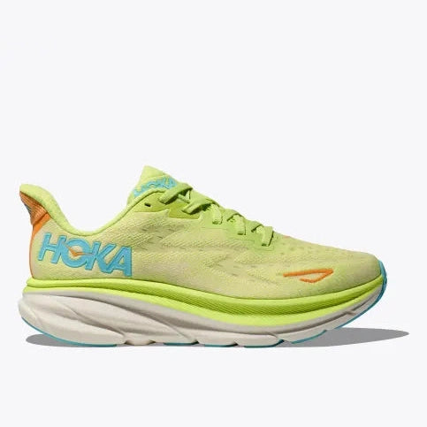 Hoka One One Clifton 9 Womens FOOTWEAR - Womens Neutral Cushioned LETTUCE/SOLAR FLARE