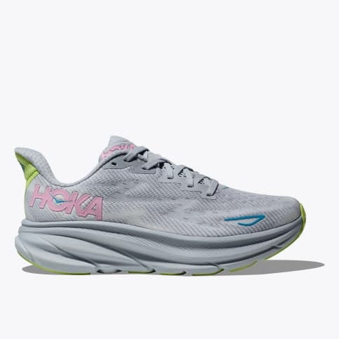 HOKA Clifton 9 Womens Wide FOOTWEAR - Womens Neutral Gull / Sea Ice