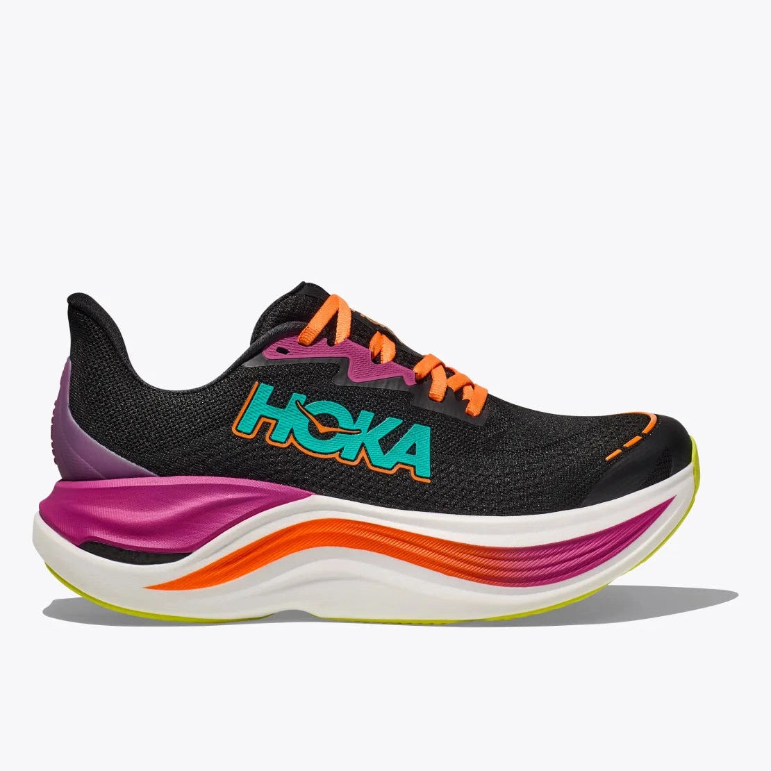 HOKA Skyward X Mens FOOTWEAR - Mens Neutral Cushioned BLACK / ELECTRIC AQUA