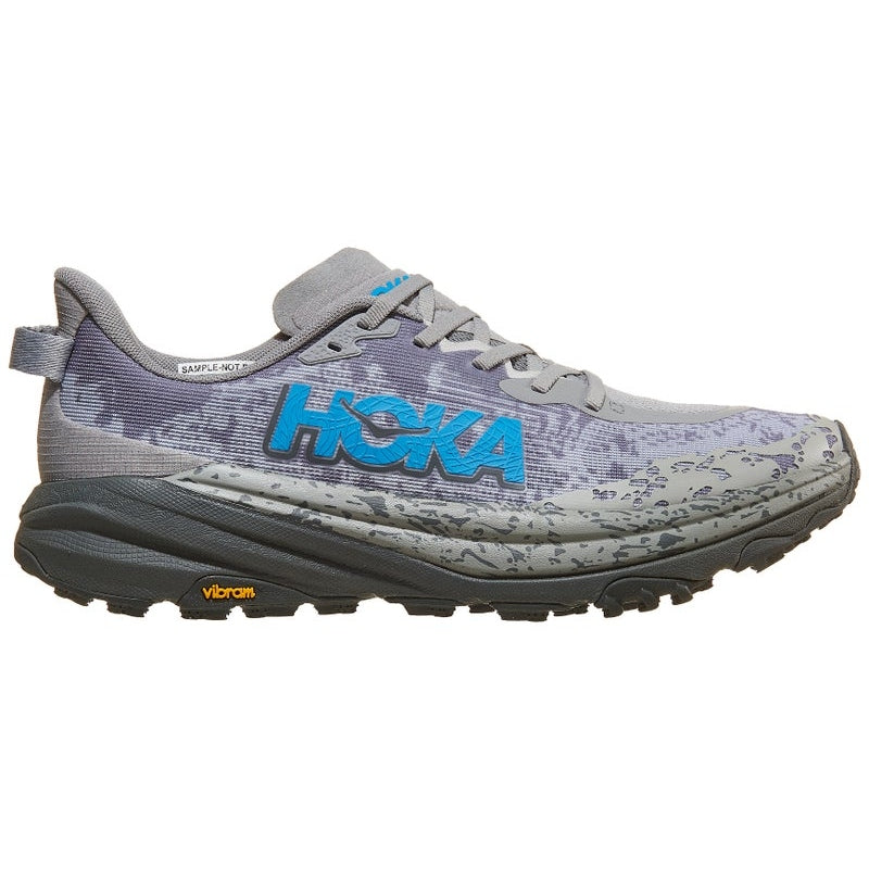 Hoka Speedgoat 6 Wide Mens FOOTWEAR - Mens Trail GALACTIC GREY/HOKA BLUE