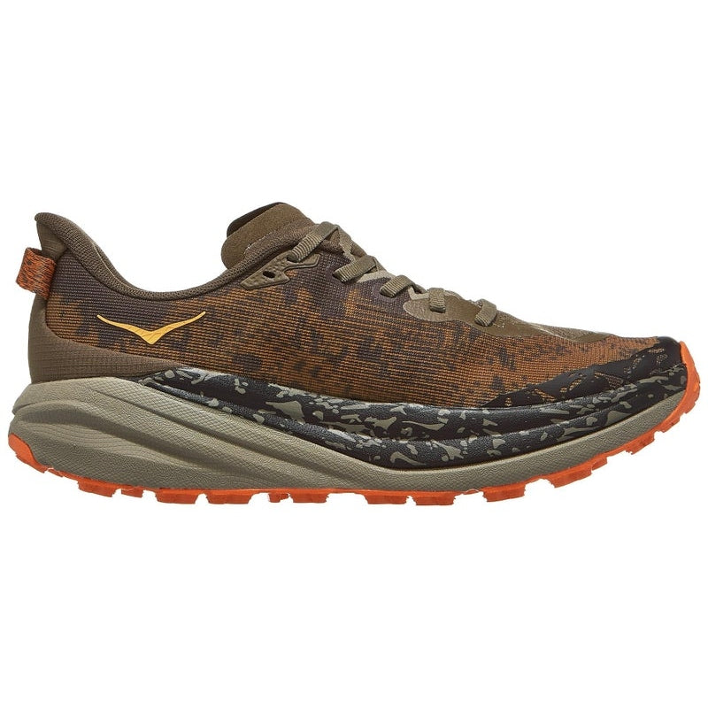 HOKA Speedgoat 6 Mens FOOTWEAR - Mens Trail ANTIQUE OLIVE/SQUASH