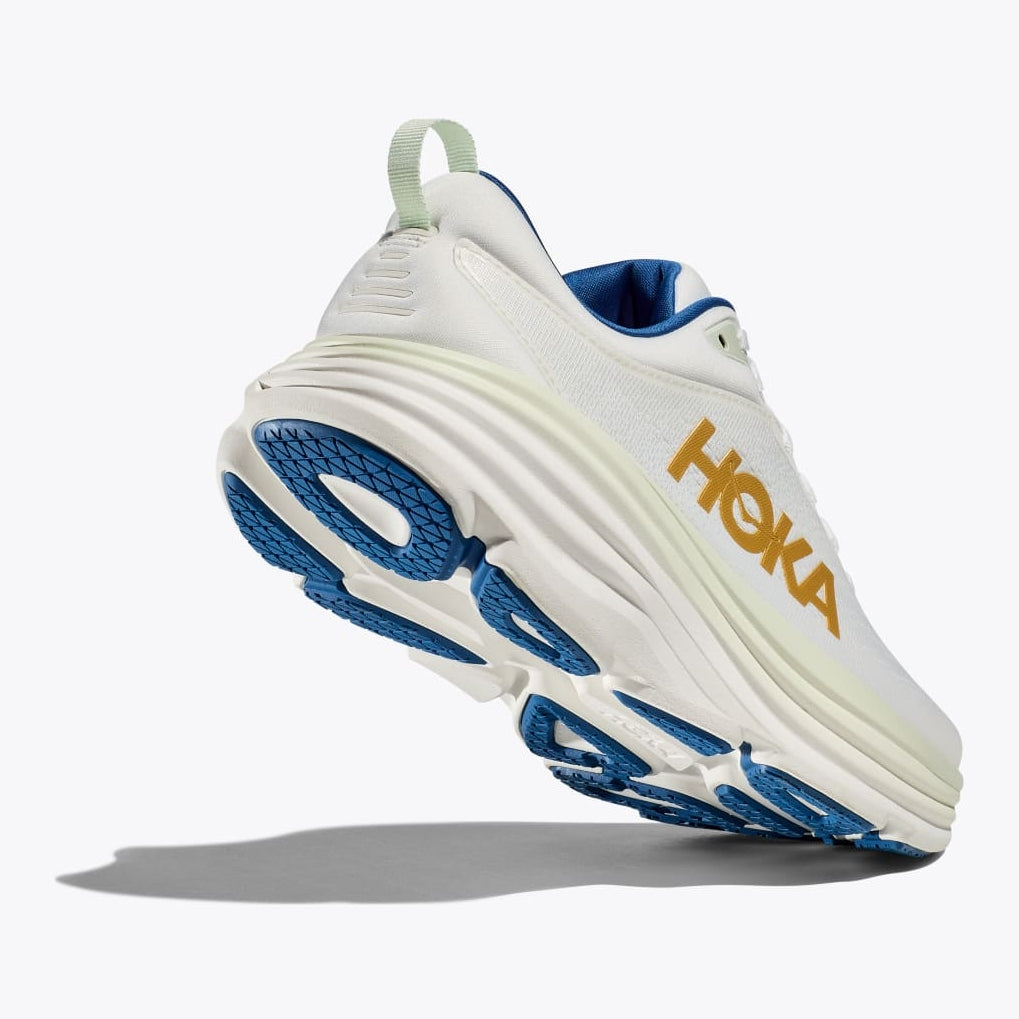 HOKA Bondi 8 Mens FOOTWEAR - Mens Neutral Cushioned FROST/GOLD