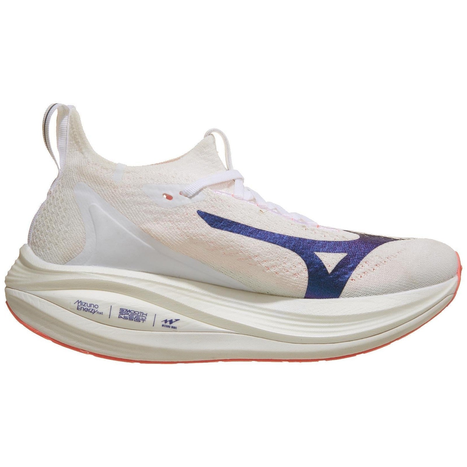 MIZUNO Neo Vista 2 Womens FOOTWEAR - Womens Lightweight WHITE/STRIKING CORAL/IRIS BLOOM