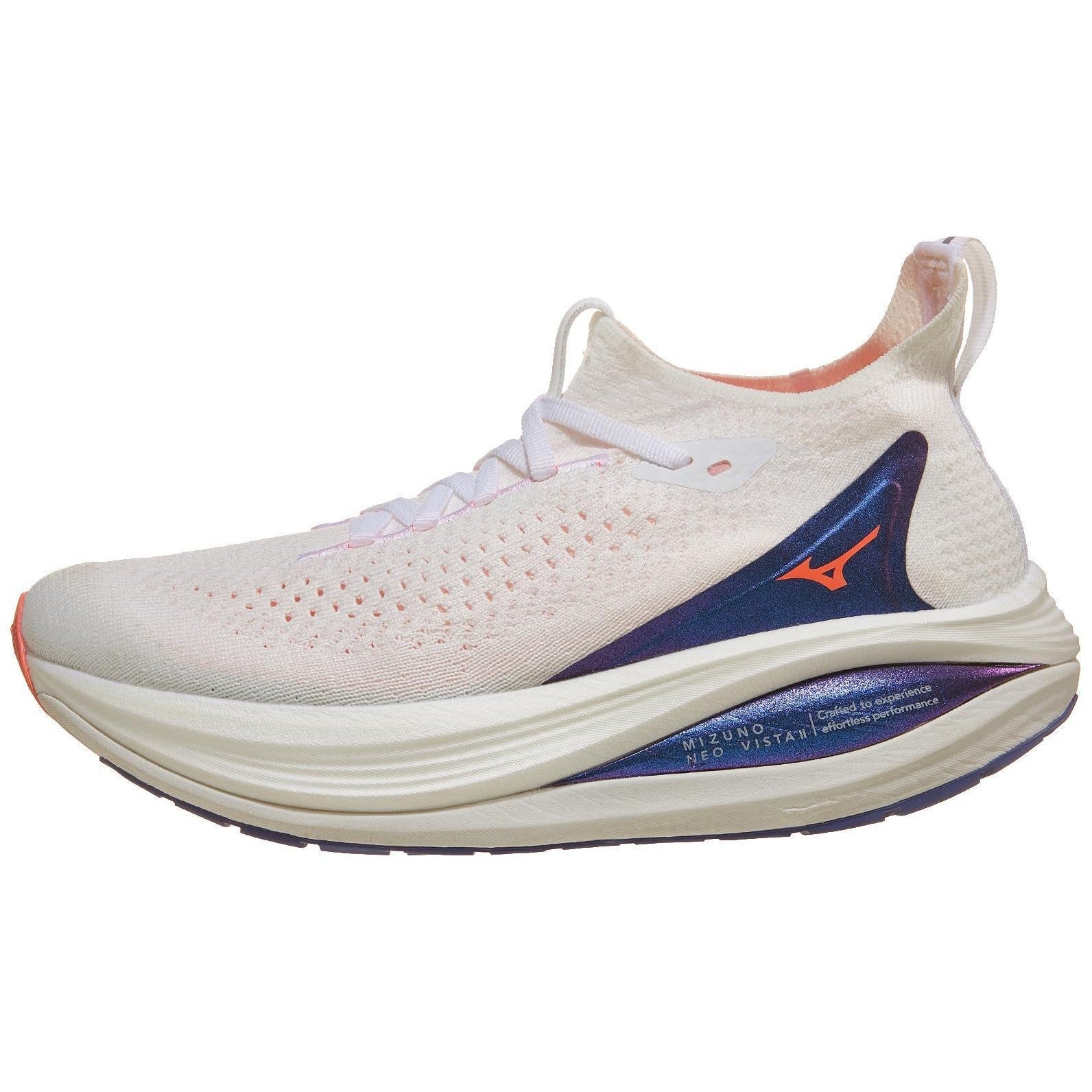 MIZUNO Neo Vista 2 Womens FOOTWEAR - Womens Lightweight WHITE/STRIKING CORAL/IRIS BLOOM