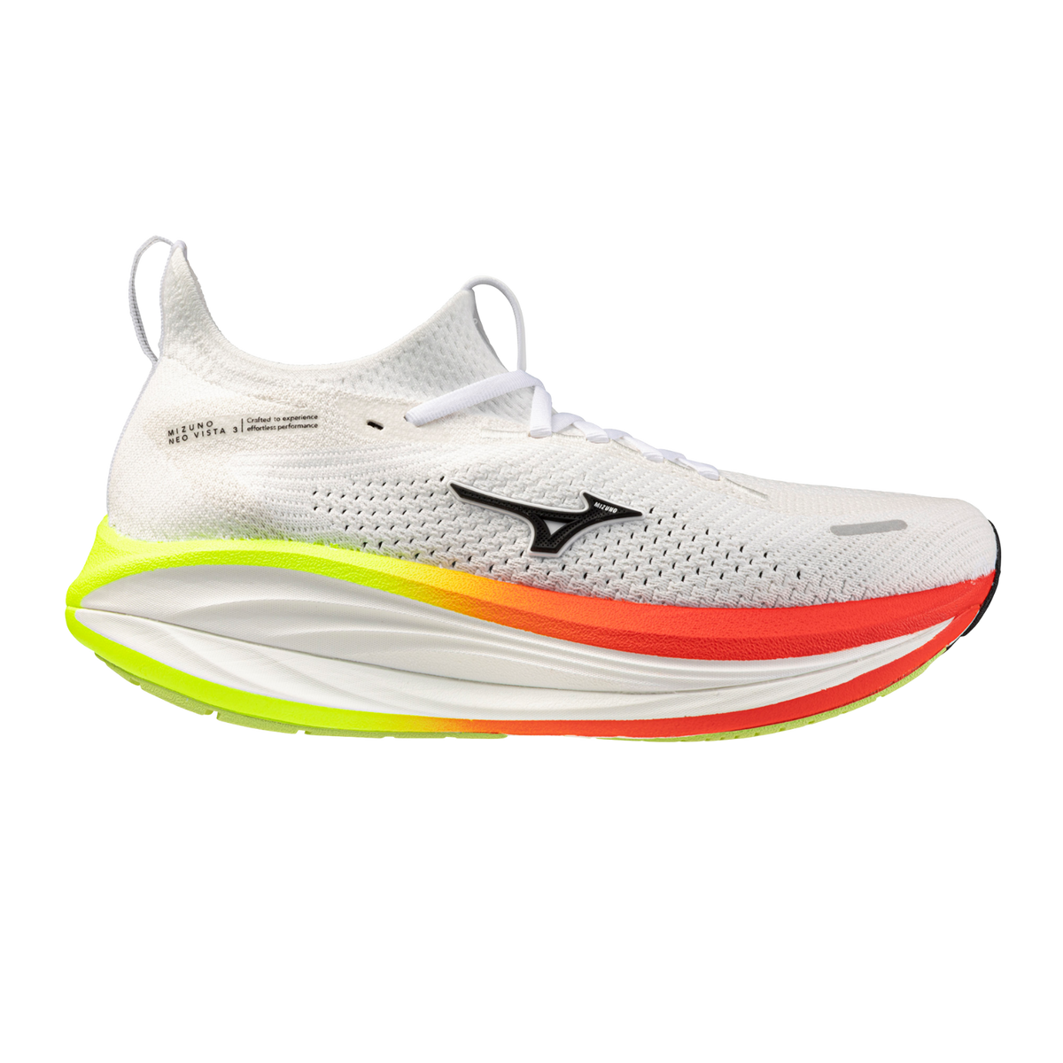 MIZUNO Neo Vista 3 Mens FOOTWEAR - Mens Lightweight WHITE/BLACK/ORANGE