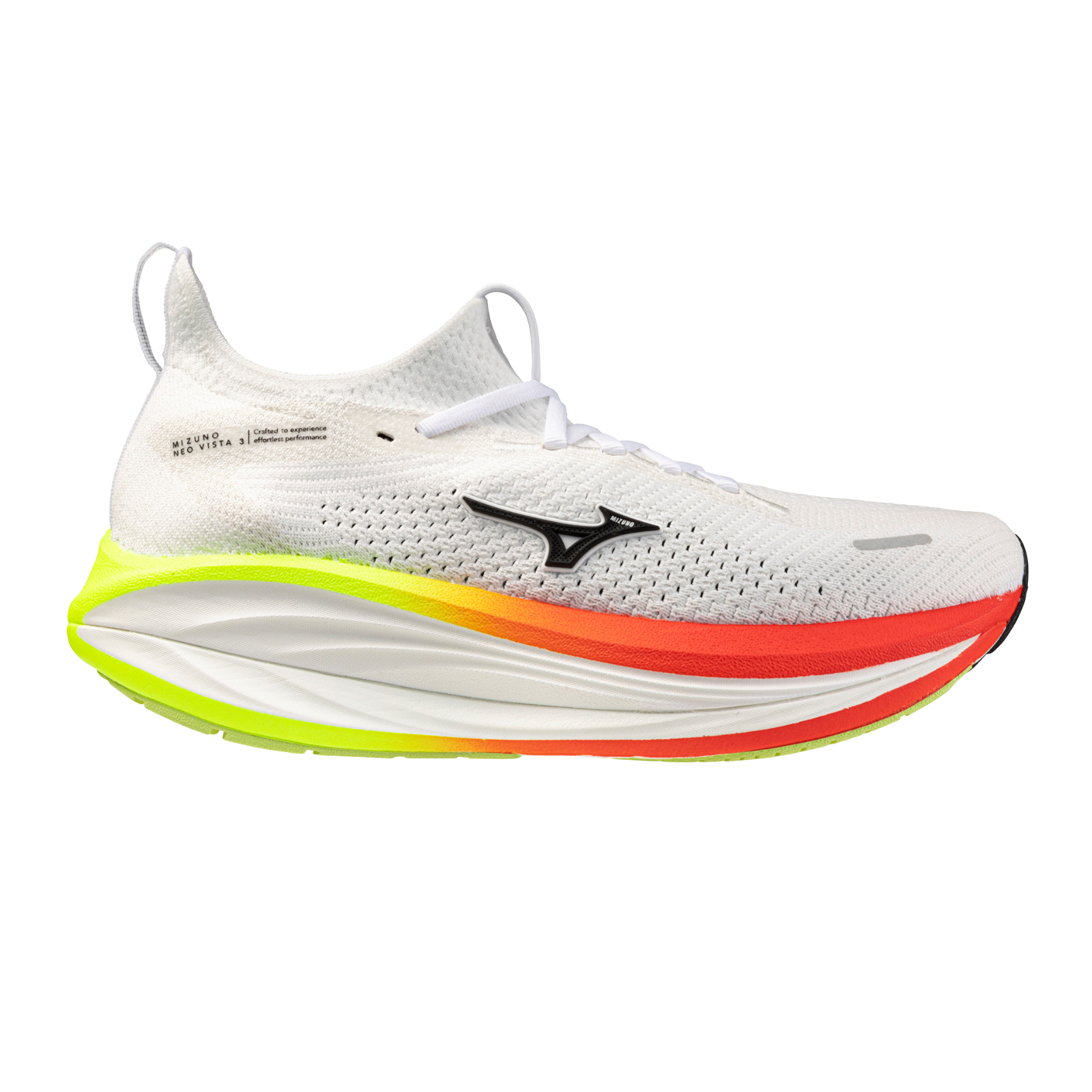 MIZUNO Neo Vista 3 Mens FOOTWEAR - Mens Lightweight WHITE/BLACK/ORANGE