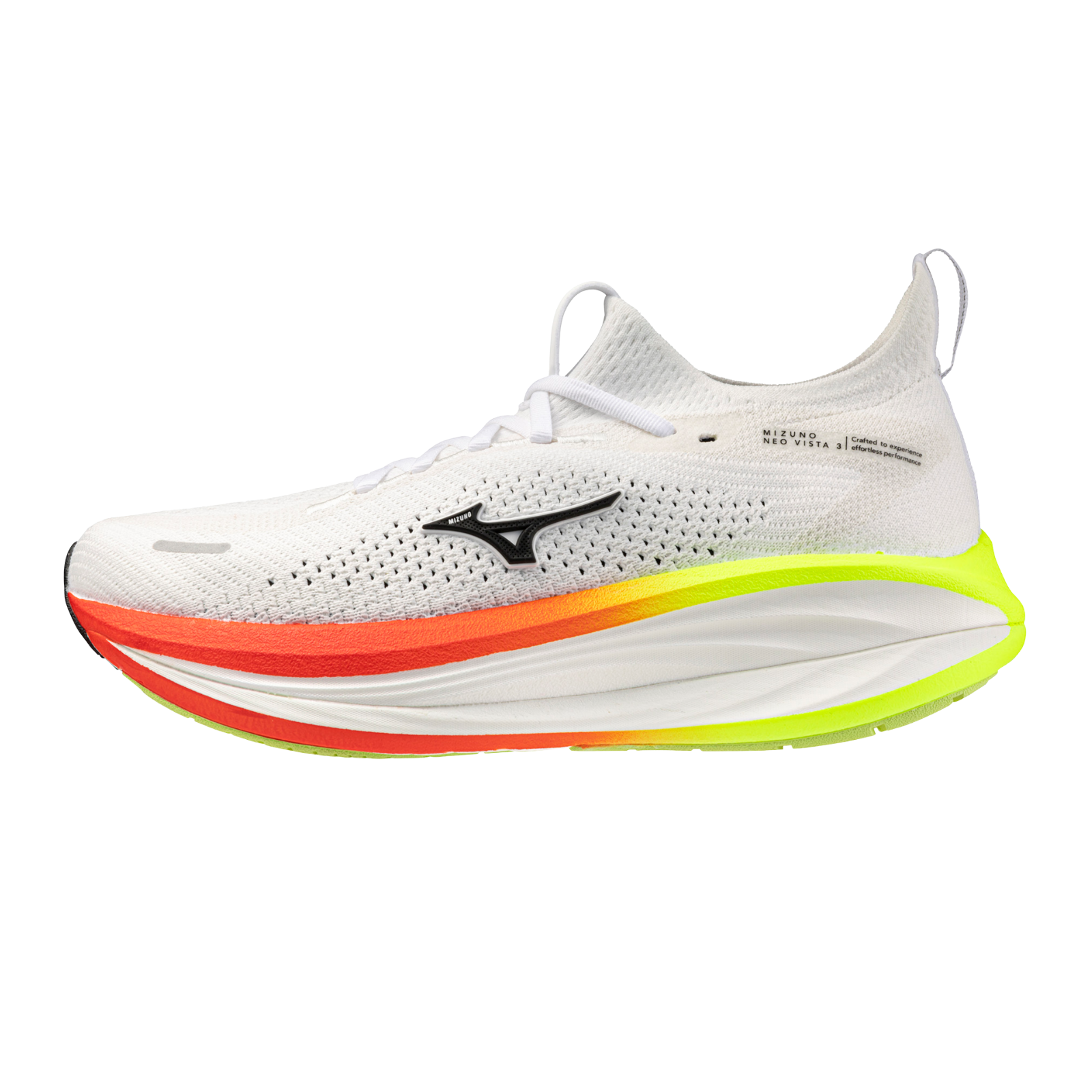 MIZUNO Neo Vista 3 Mens FOOTWEAR - Mens Lightweight WHITE/BLACK/ORANGE