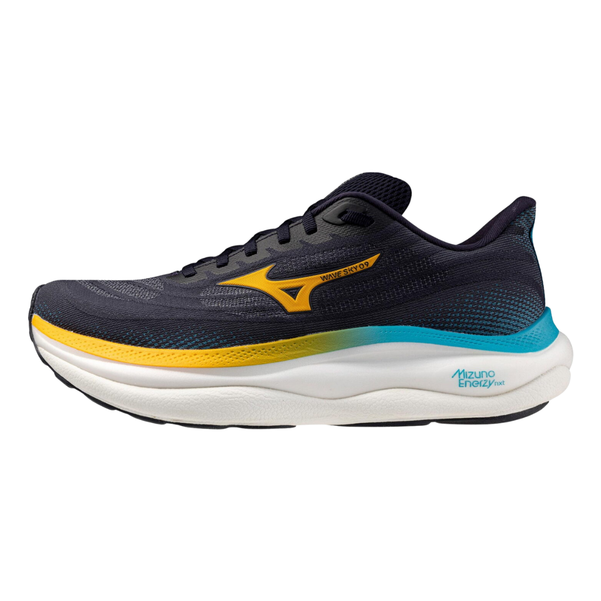 MIZUNO Wave Sky 9 Men's FOOTWEAR - Mens Neutral BARITONE BLUE/CITRUS/CAPRI BREEZE