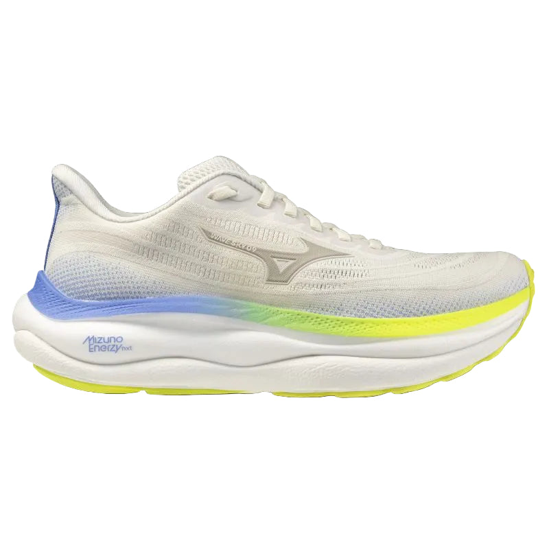 MIZUNO Wave Sky 9 Womens FOOTWEAR - Womens Stability SNOW WHITE/SILVER BURCH/ULTRAMARINE