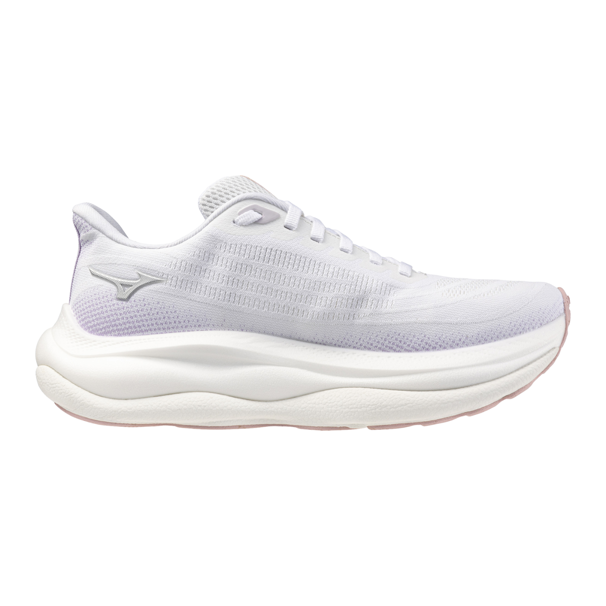 MIZUNO Wave Sky 9 Womens FOOTWEAR - Womens Stability WHITE/SILVER/ORCHID PETAL