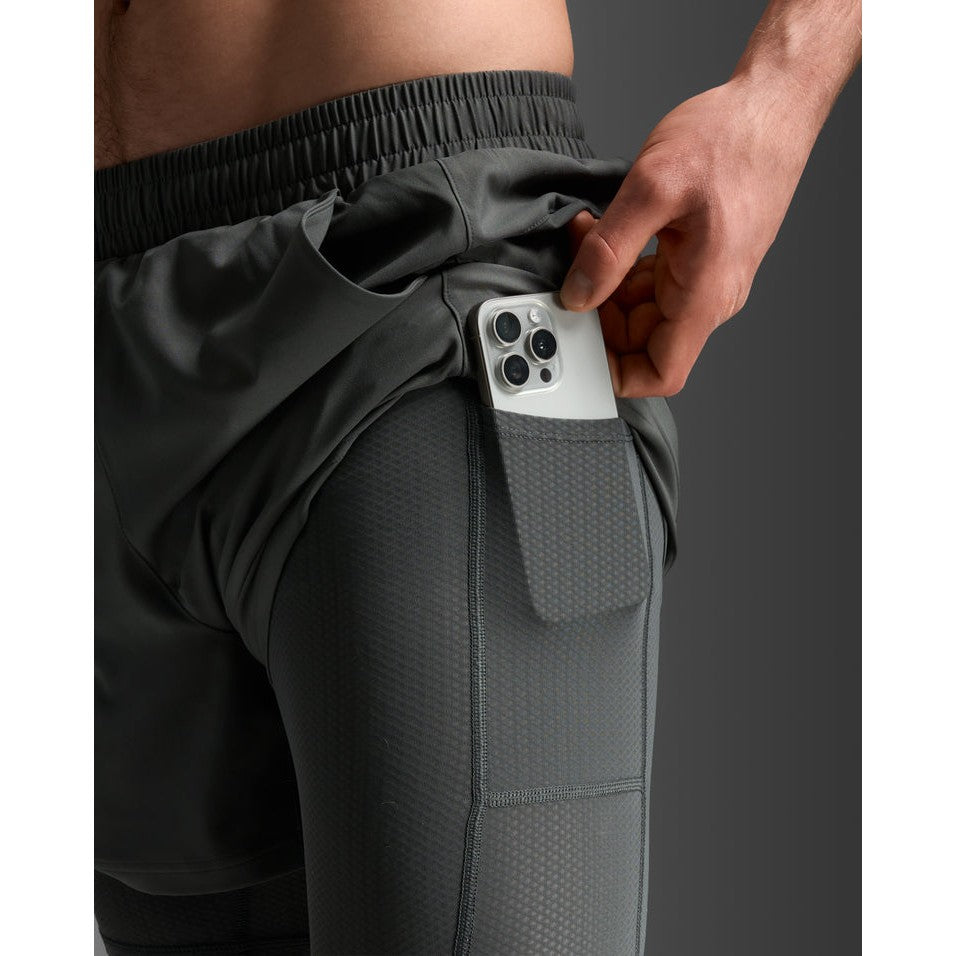 2XU Aero Mesh 2-in-1 5 Inch Short Men's APPAREL - Mens Shorts