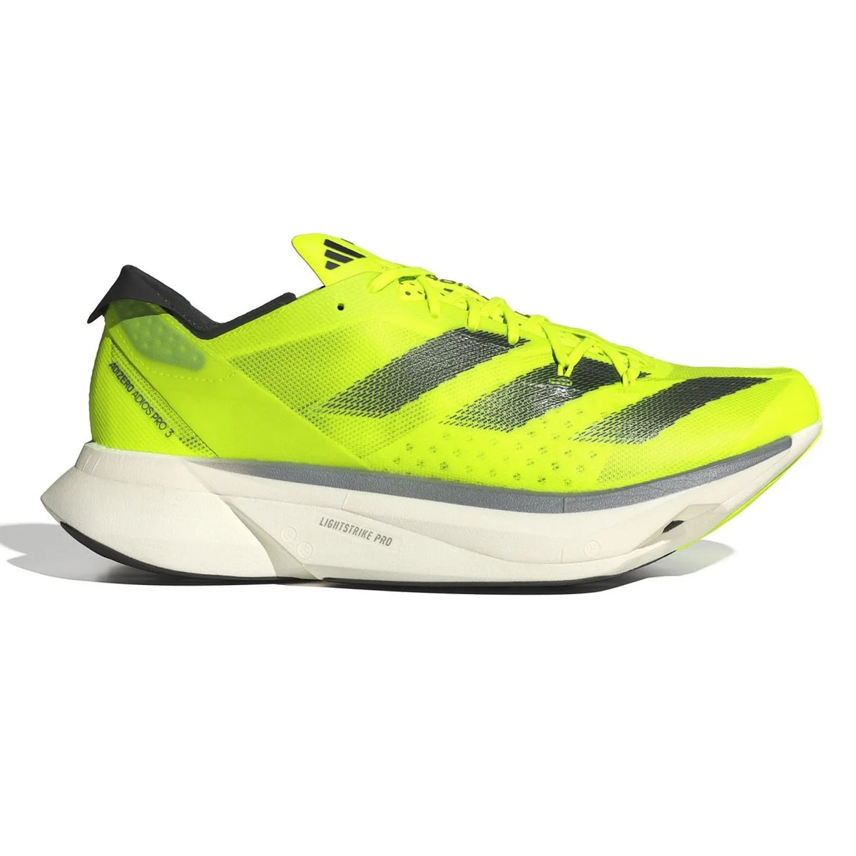 Adidas Adizero Adios Pro 3 Mens FOOTWEAR - Mens Carbon Plate LUCID LEMON/CORE BLACK/CLOUD WHITE