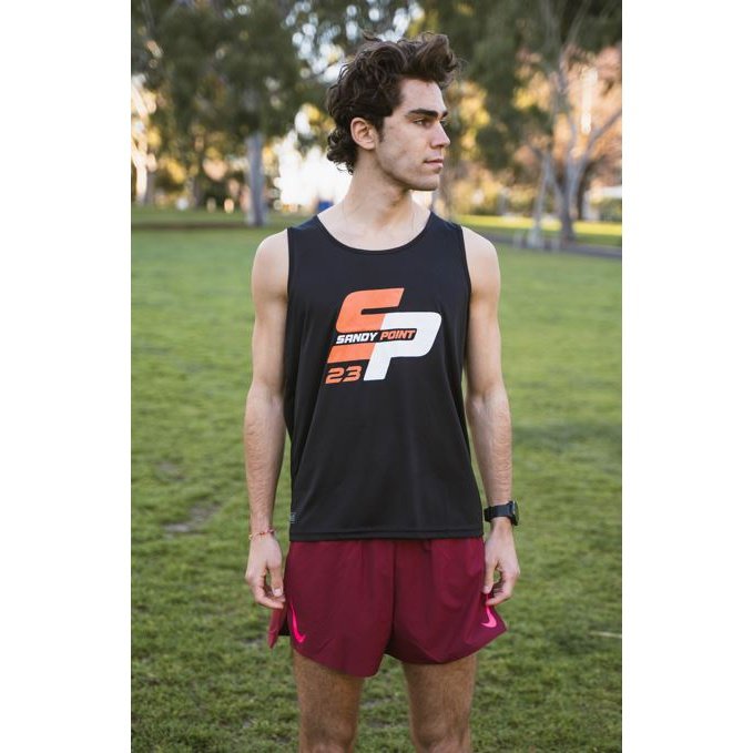 Sandy Point Singlet Mens 2023 Event Merchandise BLACK