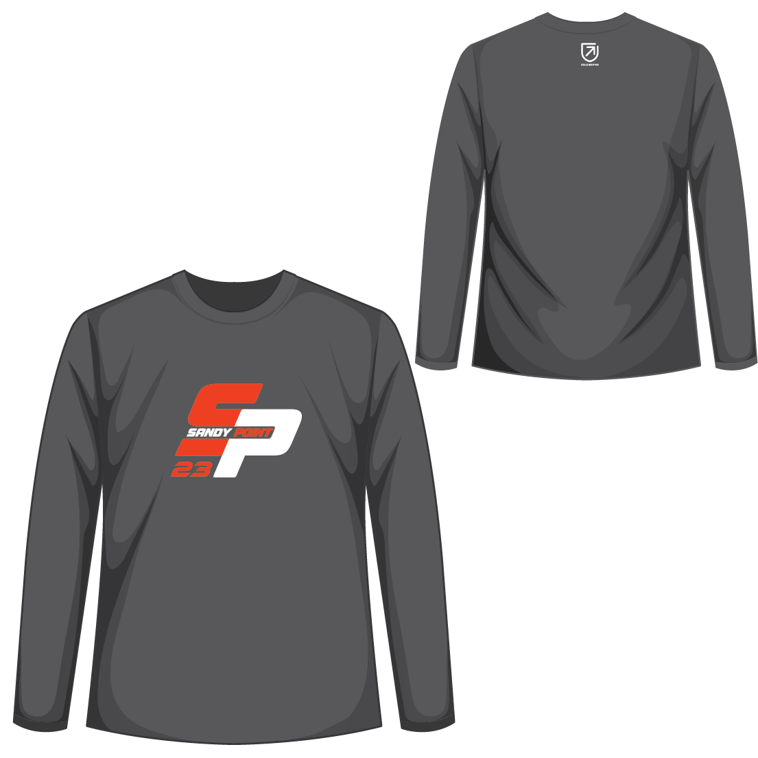 Sandy Point Long-Sleeve T-Shirt Mens 2023 Event Merchandise BLACK
