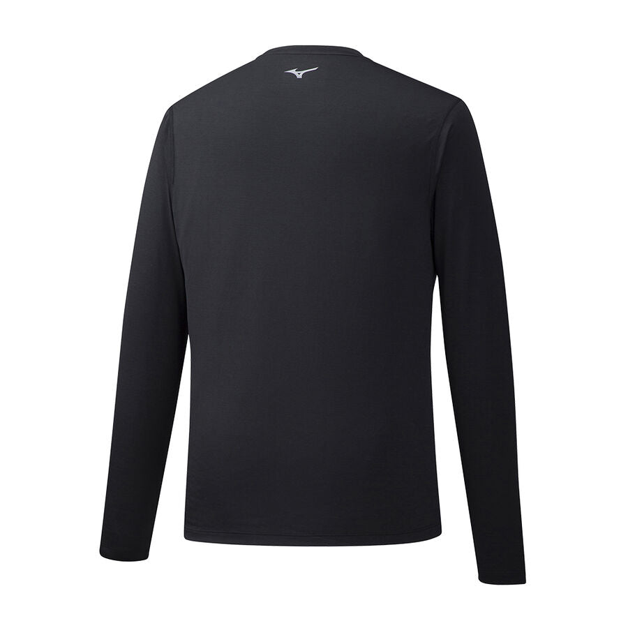 MIZUNO Impulse LS Tee Mens APPAREL - Mens Long Sleeve Tops BLACK