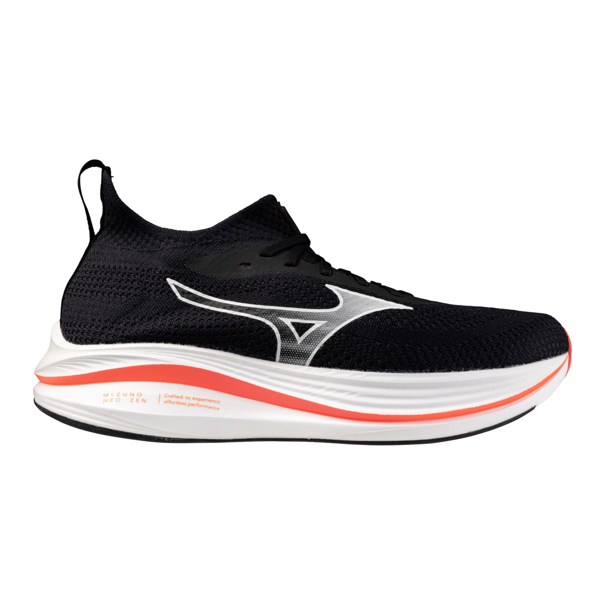 MIZUNO Neo Zen Mens FOOTWEAR - Mens Neutral BLACK/WHITE/FIERY CORAL