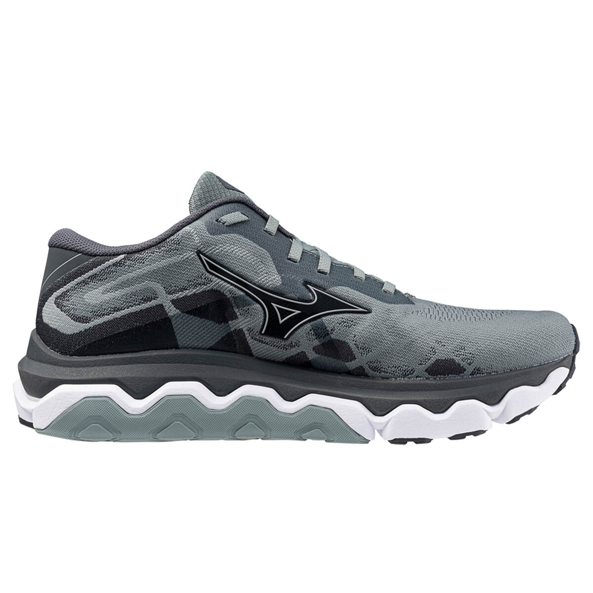 MIZUNO Wave Horizon 7 Mens FOOTWEAR - Mens Stability Cushioned LEAD/NICKEL/CAYENNE