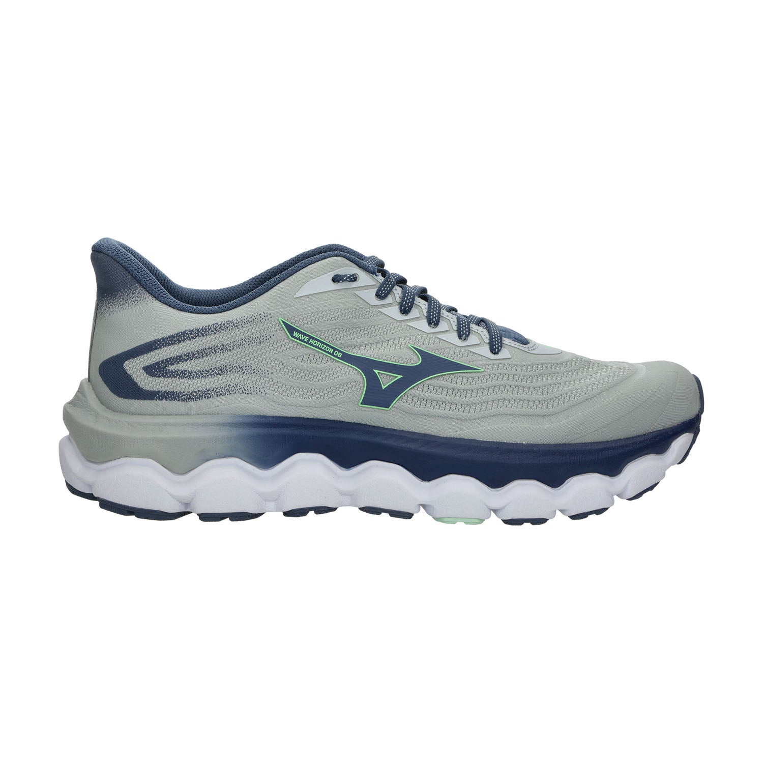 MIZUNO Wave Horizon 8 Mens FOOTWEAR - Mens Stability Cushioned PEARL BLUE/VINTAGE INDIGO/NEO MINT