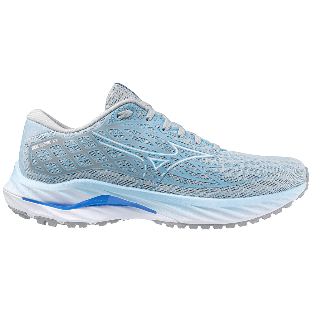 MIZUNO Wave Inspire 20 Womens FOOTWEAR - Womens Stability CERULEAN/WHITE/HARBOR MIST