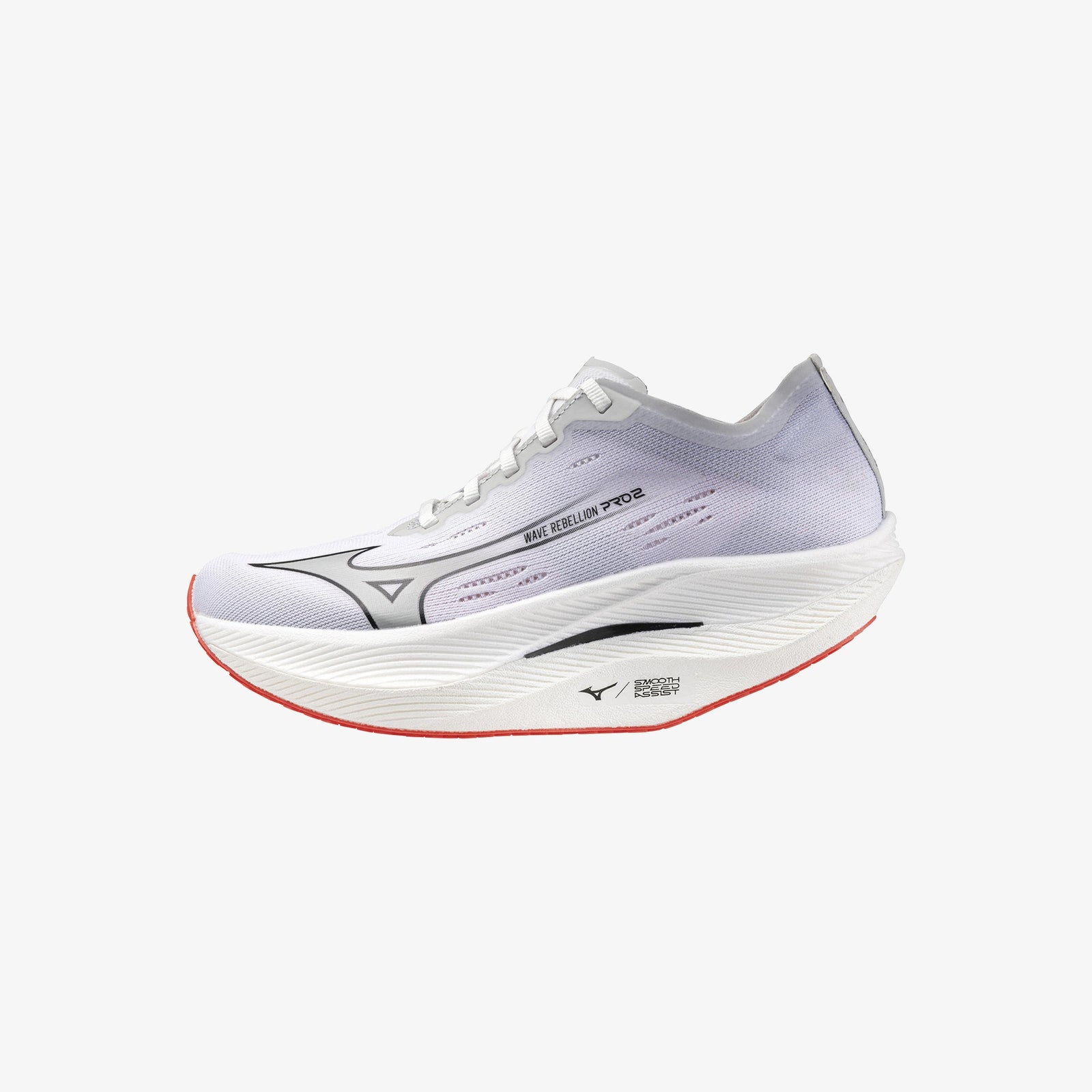 MIZUNO Wave Rebellion Pro 2 Mens FOOTWEAR - Mens Carbon Plate WHITE/HARBOR MIST/CAYENNE