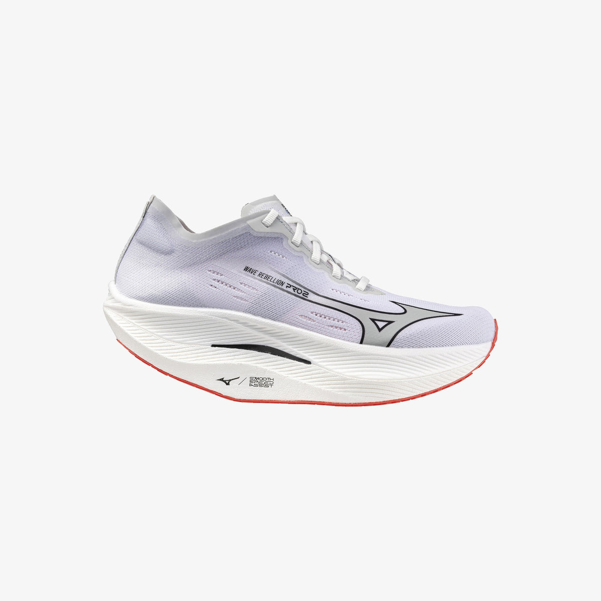 MIZUNO Wave Rebellion Pro 2 Mens FOOTWEAR - Mens Carbon Plate WHITE/HARBOR MIST/CAYENNE