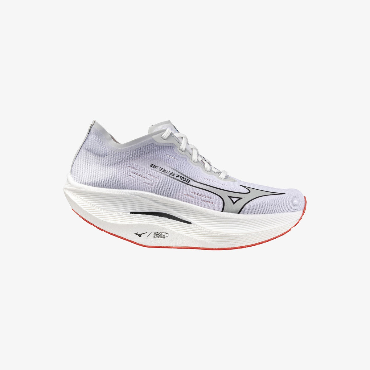 MIZUNO Wave Rebellion Pro 2 Womens FOOTWEAR - Womens Carbon Plate WHITE/HARBOR MIST/CAYENNE