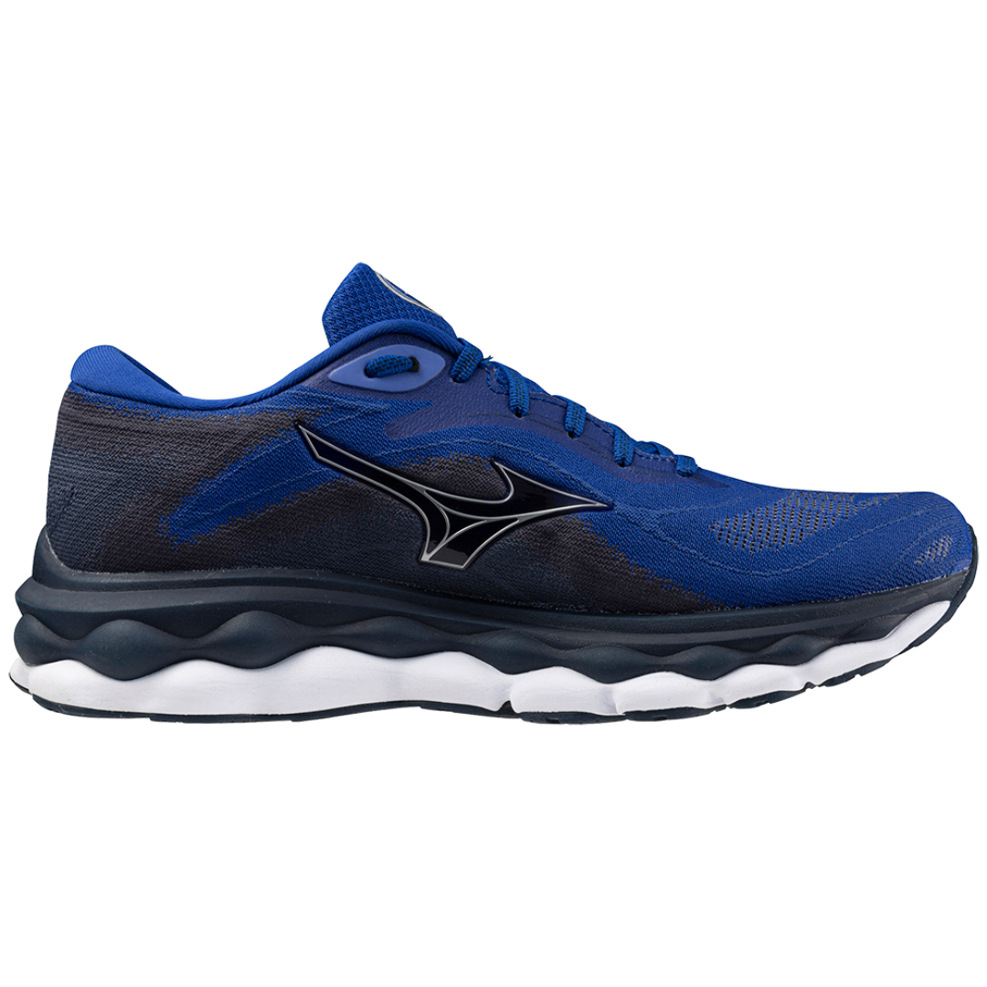 MIZUNO Wave Sky 7 Mens FOOTWEAR - Mens Neutral Cushioned SURF THE WEB/SILVER/DRESS BLUE