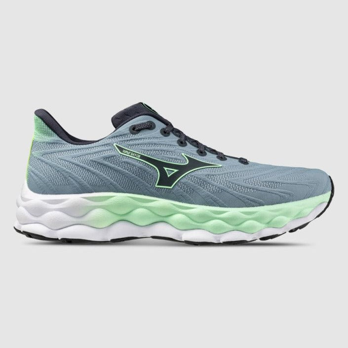 MIZUNO Wave Sky 8 Mens FOOTWEAR - Mens Neutral Cushioned CITADEL / VINTAGE INDIGO / NEO MINT