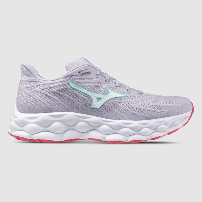 MIZUNO Wave Sky 8 Womens FOOTWEAR - Womens Neutral Cushioned THISTLE / WHITE/ CAMELLIA ROSE