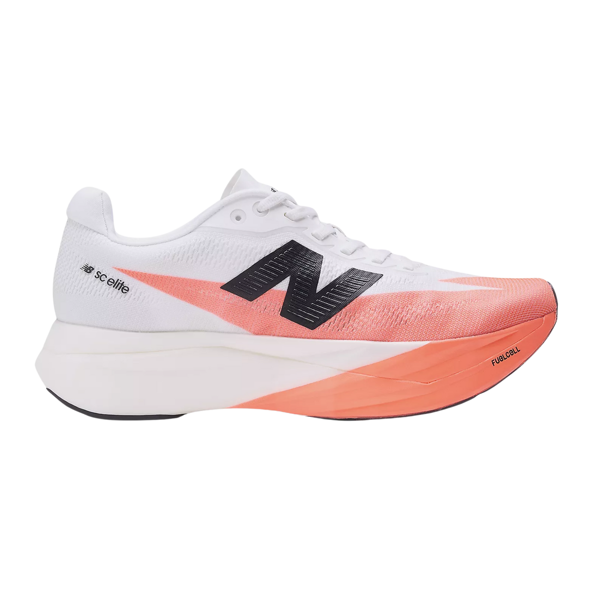NEW BALANCE FuelCell SuperComp Elite v5 Womens FOOTWEAR - Womens Carbon Plate URGENT RED/WHITE/BLACK